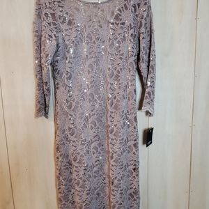 Marina Sequence Lacy Dress Size 8 NWT